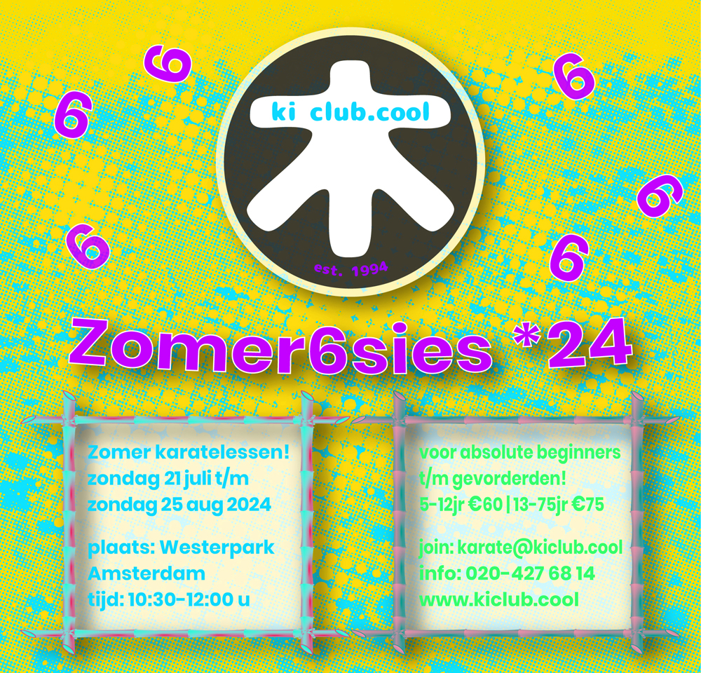 Karate summer school-Zomer6sies 2024-Participate in the Summer sessions of karate school ki club.cool-OUTDOOR KARATE on the grass in the fresh summer air is the perfect training in Amsterdam's Westerpark